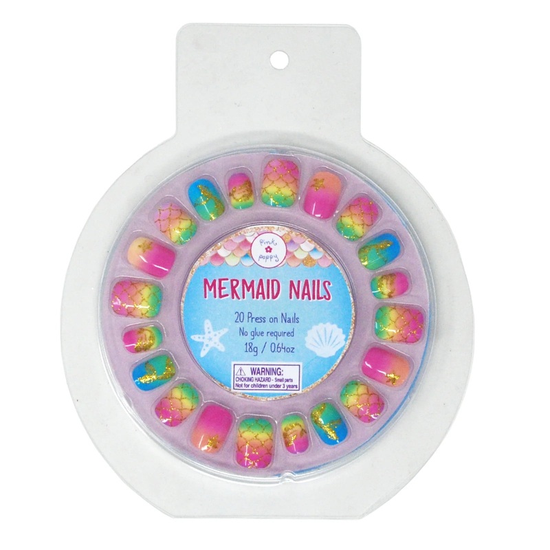 P/Pop Press On Nails Rainbow Mermaid