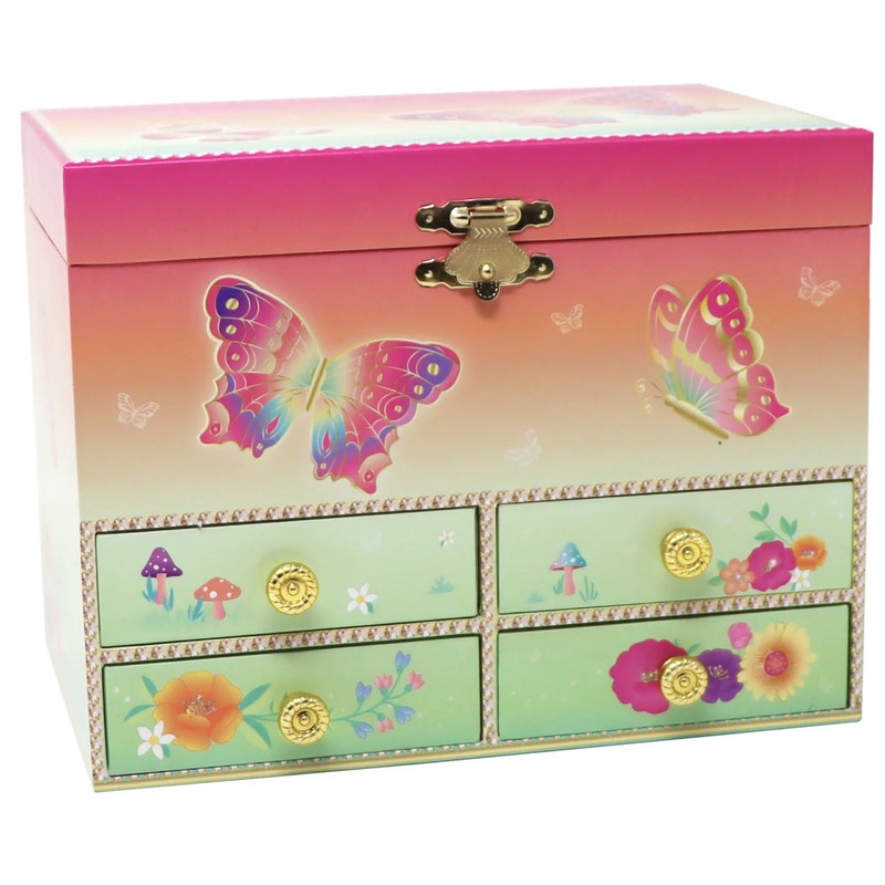 P/POP RAINBOW BUTTERFLY JEWELLERY BOX