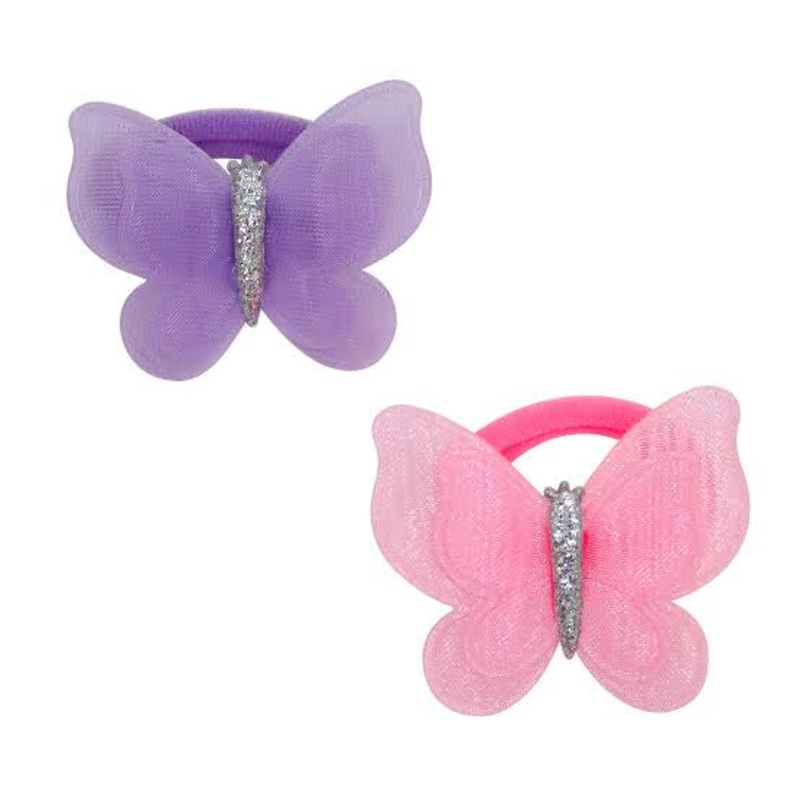 P/Pop Sbg174 Rbow Bfly Hair Elastics