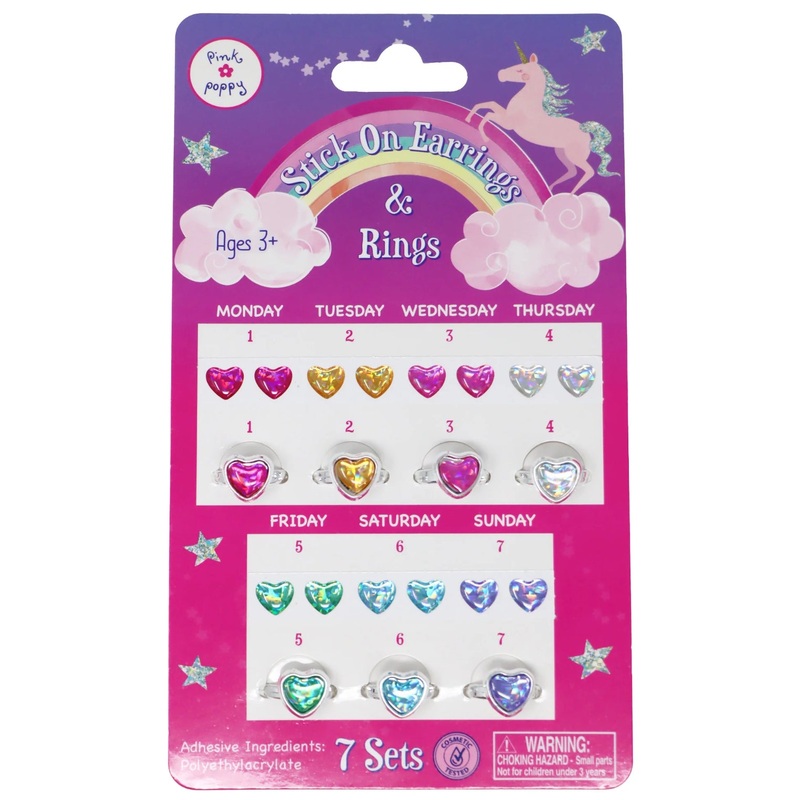 P/POP STICK ON EARINGS AND RINGS