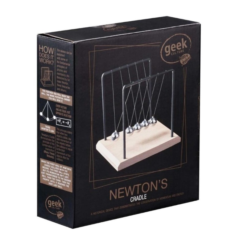 NEWTON'S CRADLE 14CM BEACH TIMBER