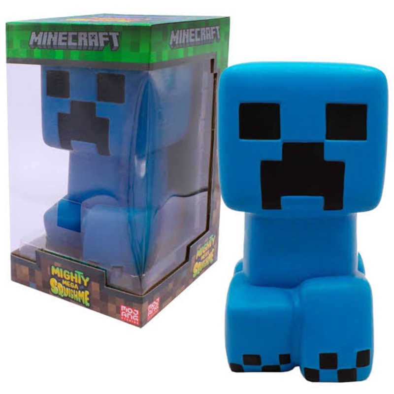 MINECRAFT 10" CREEPER MEGA SQUISHME BLUE