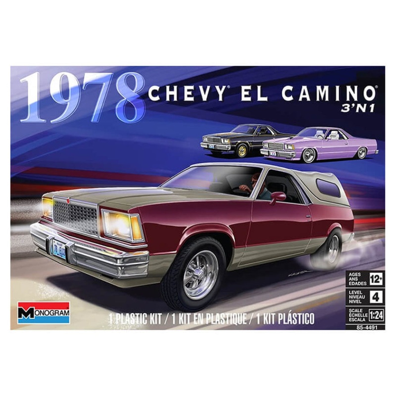 Monogram 1:24 78 Chevy El Camino 3 In 1