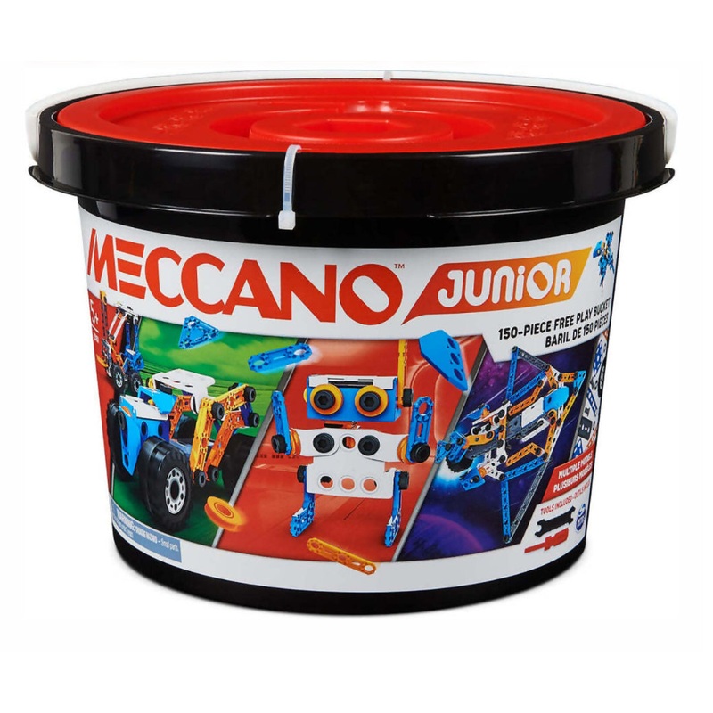 MECCANO JUNIOR 150PC BUCKET RED LID