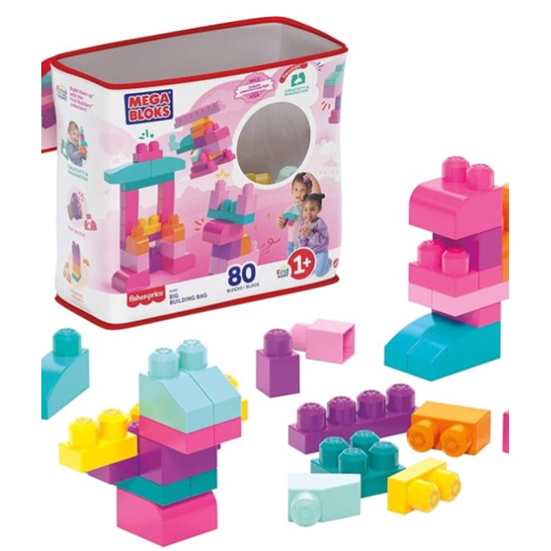 MEGA BLOKS BIG BUILDING BAG PINK