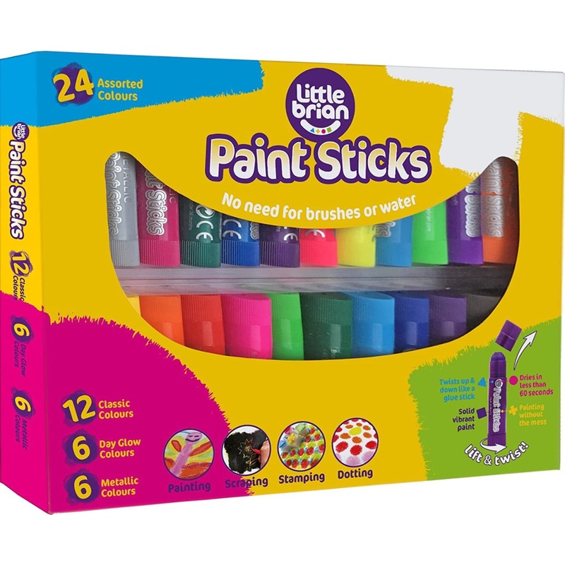 LITTLE BRIAN PAINT STICKS ASSORTED 24PK