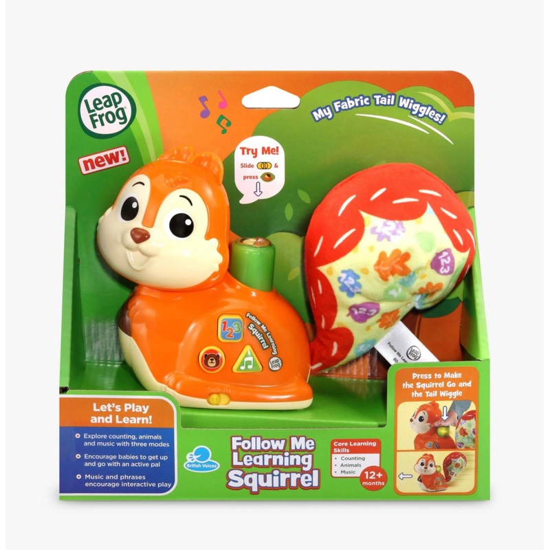LEAP FROG FOLLOW ME LEARNING SQUIRREL