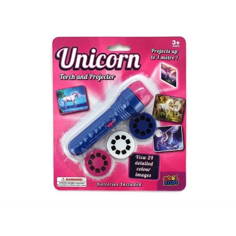 LED PROJECTOR TORCH UNICORN SLIDES