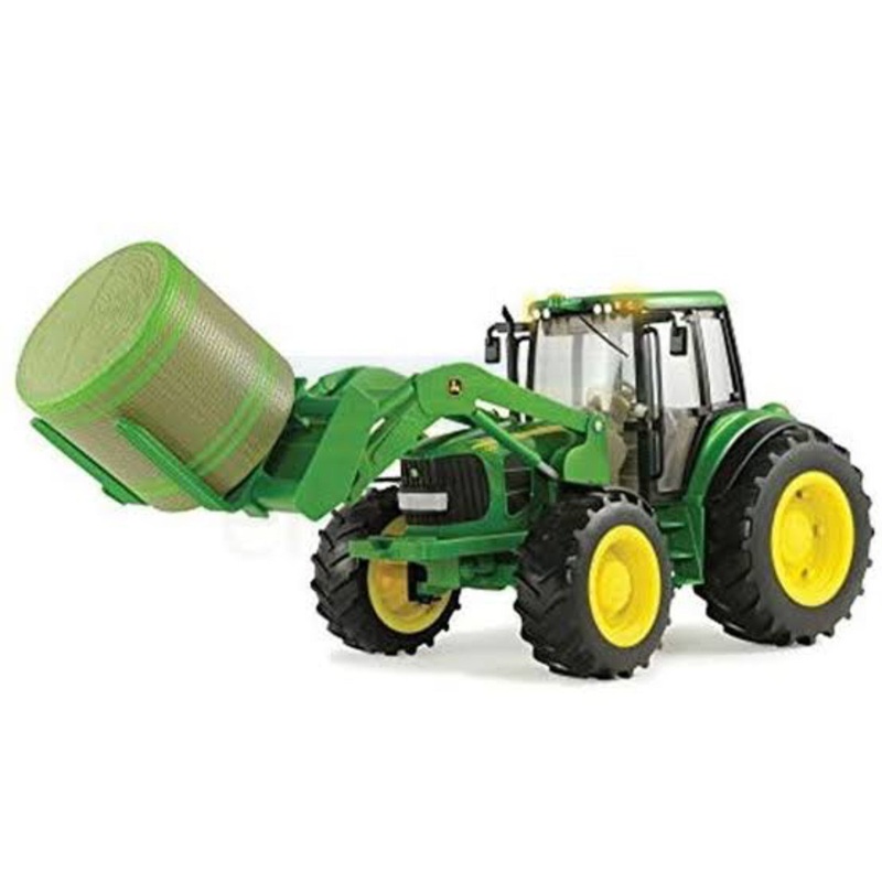 JD BIG FARM TRACTOR W/BALE MOVER 7330