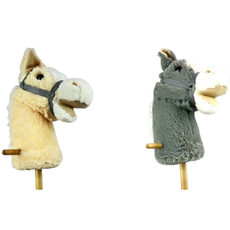 HOBBY HORSE W/ WHEELS GREY OR CREAM