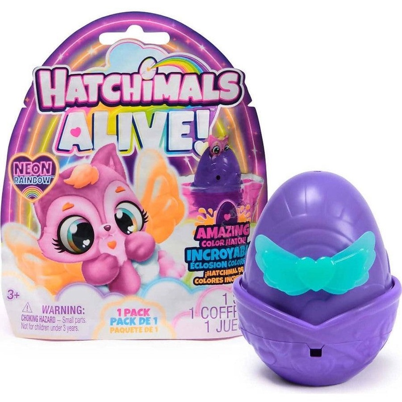 HATCHIMALS NEON RAINBOW 1PK SURPRISE