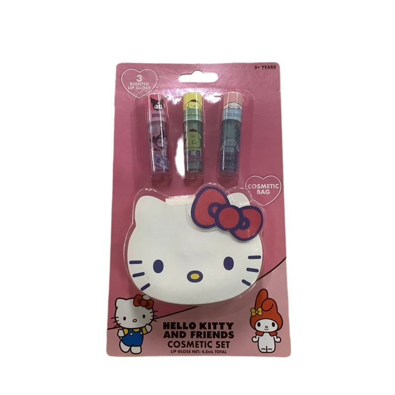 HELLO KITTY & FRIENDS 3PK LIP GLOSS/BAG