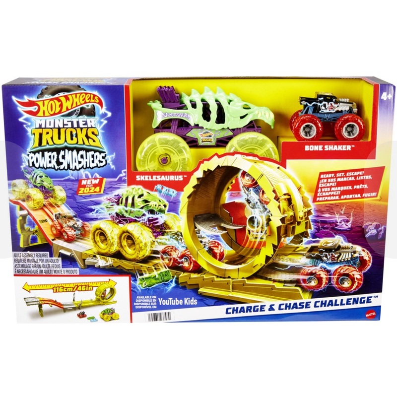 H/W Monster Trucks Charge & Chase Challe