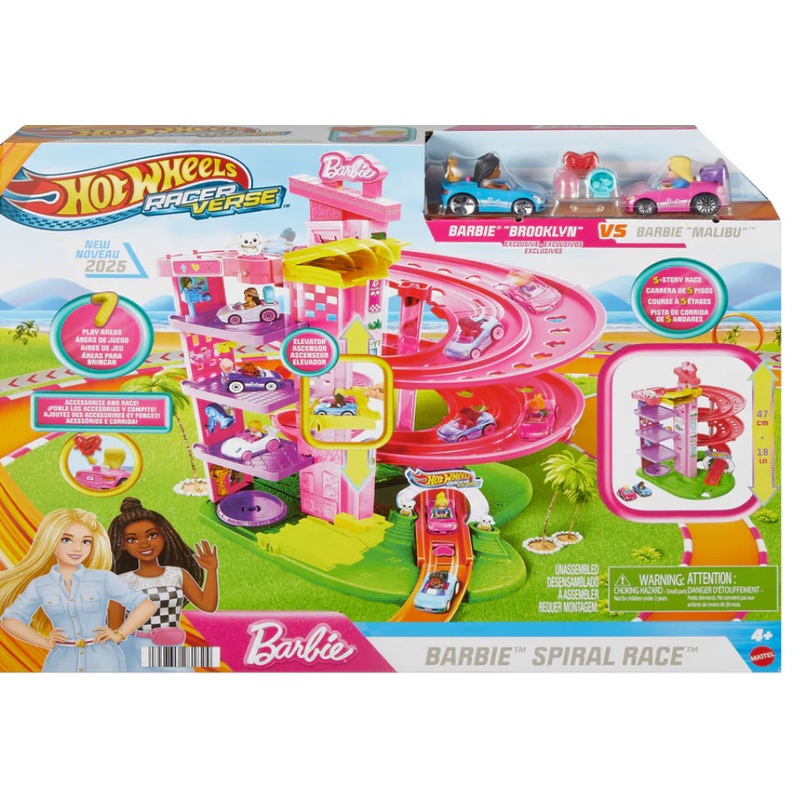 H/W RACER VERSE BARBIE SPIRAL RACE SET