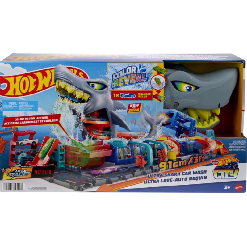 H/W ULTRA SHARK CAR WASH PLAYSET