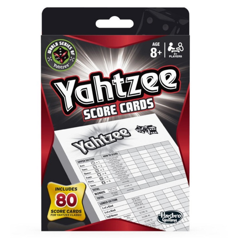 GAME YAHTZEE SCORE PAD