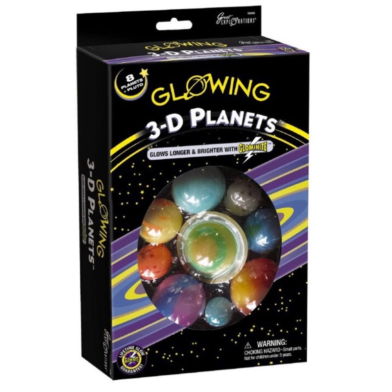 GLOW IN THE DARK 3D PLANETS
