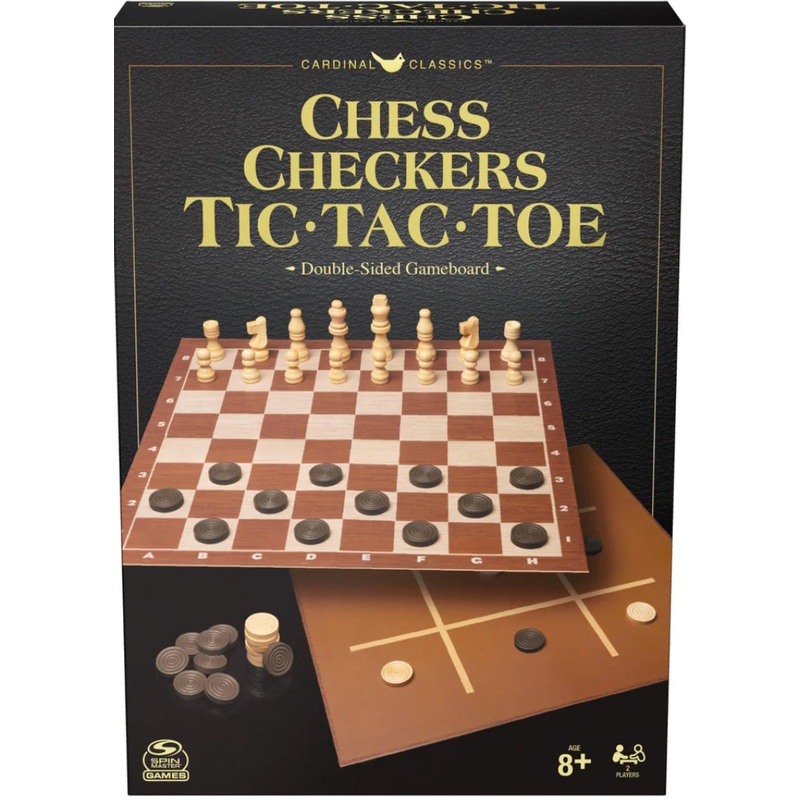 GAME CLASSIC CHESS, CHECKERS & TIC TAC T