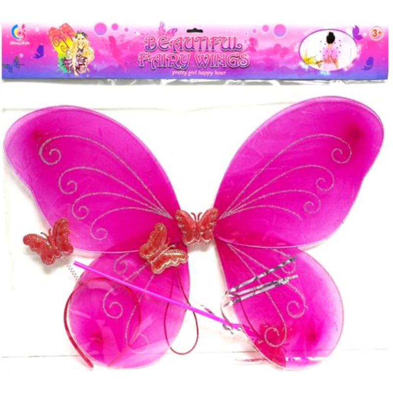 Fairy Wings W Wand & Hairband