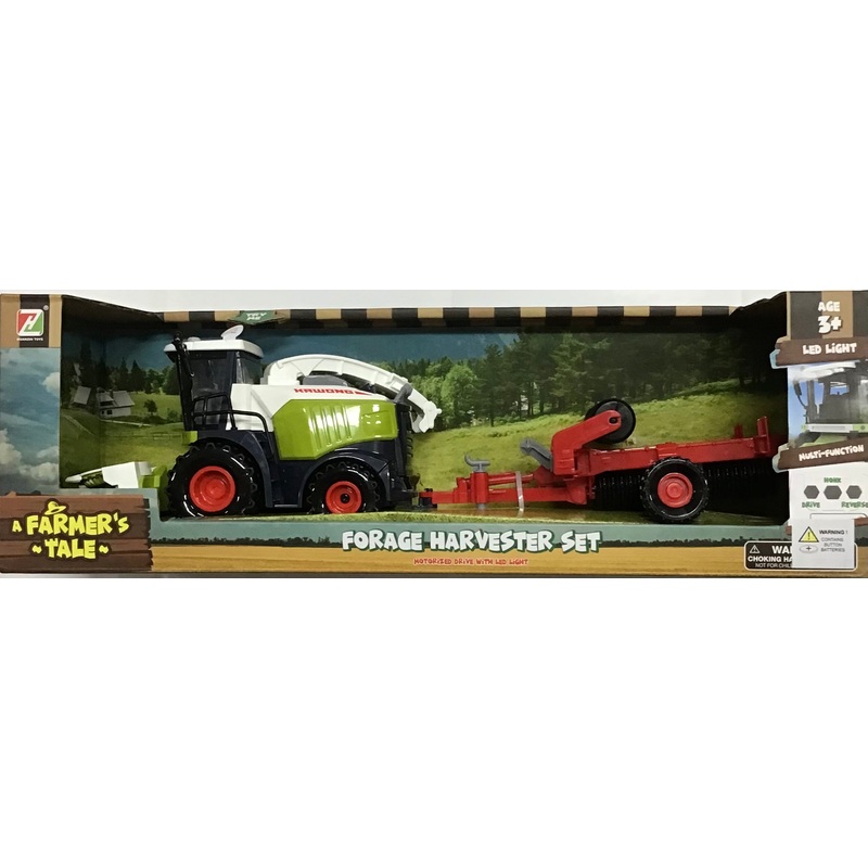 FARM HARVESTER WITH TRAILER SET