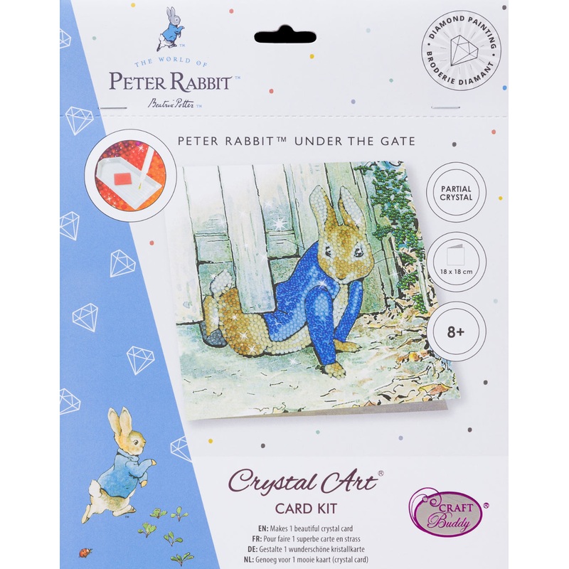 CRYSTAL ART 18X18 PETER RABBIT UNDER FEN