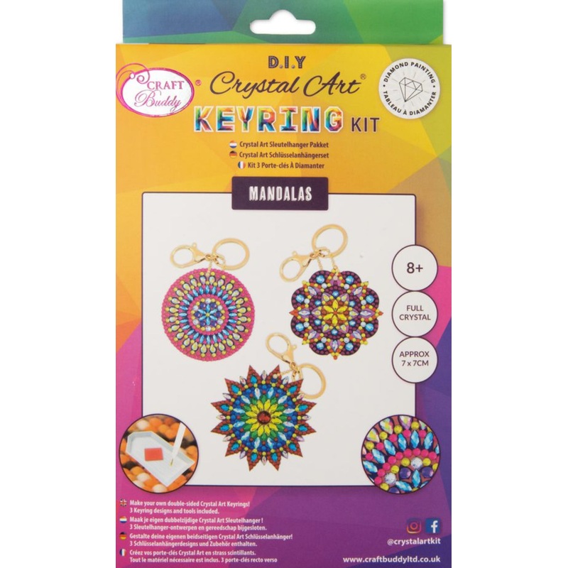 CRYSTAL ART KEYCHAIN KIT MANDALAS
