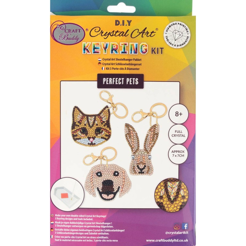 CRYSTAL ART KEYCHAIN KIT PERFECT PETS
