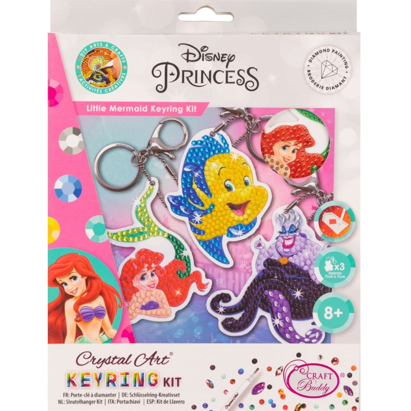 CRYSTAL ART KEYRING KIT LITTLE MERMAID