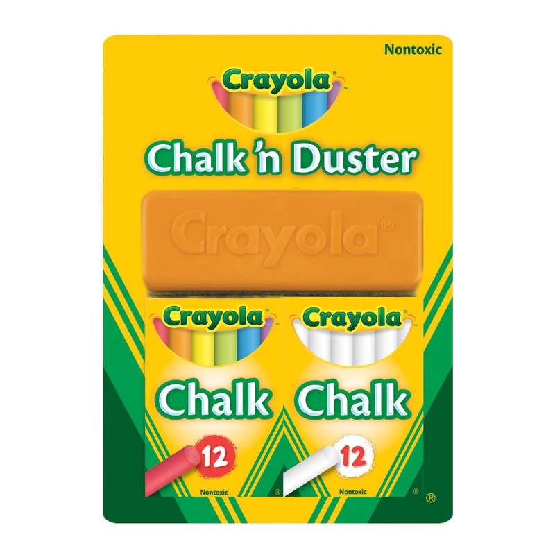 CRAYOLA CHALK N DUSTER BLISTER PACK