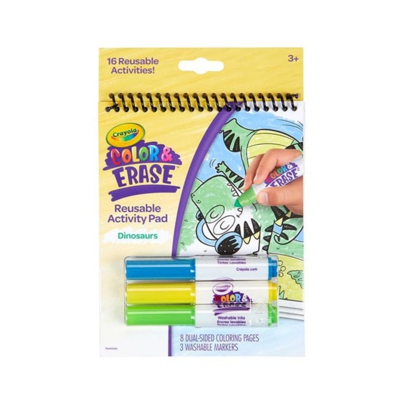CRAYOLA COL N ERASE DINOSAUR