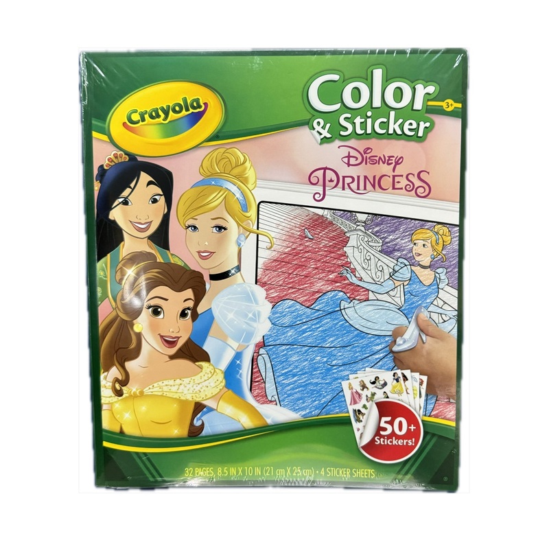 CRAYOLA COLOR & STICKER BOOK D PRINCESS