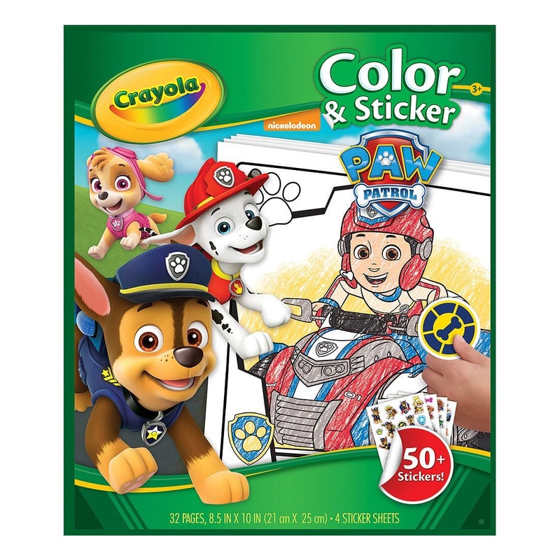 CRAYOLA COLOR & STICKER BOOK PAW PATROL