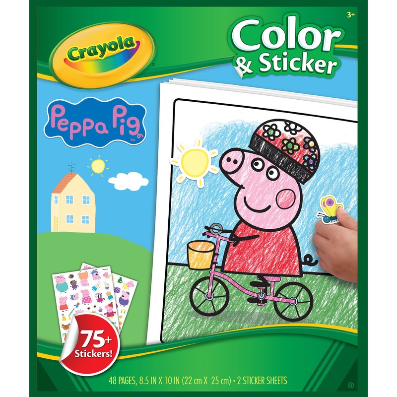 CRAYOLA COLOR & STICKER BOOK PEPPA PIG