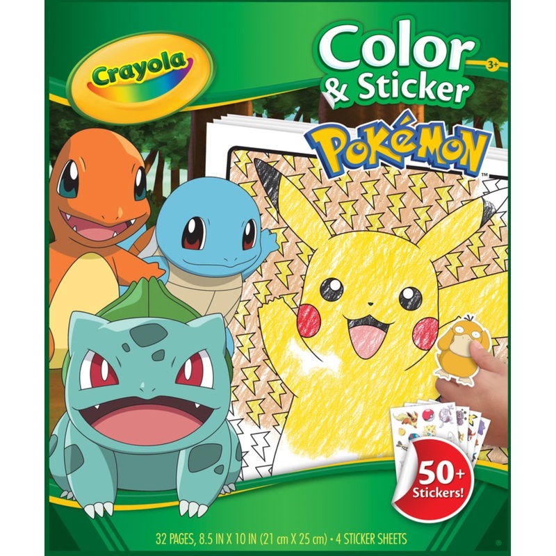 CRAYOLA COLOR & STICKER BOOK POKEMON