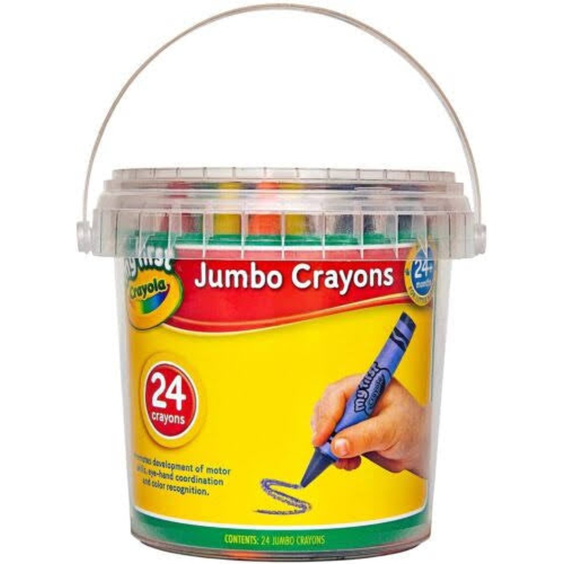CRAYOLA CRAYONS 24CT JUMBO IN CONTAINER