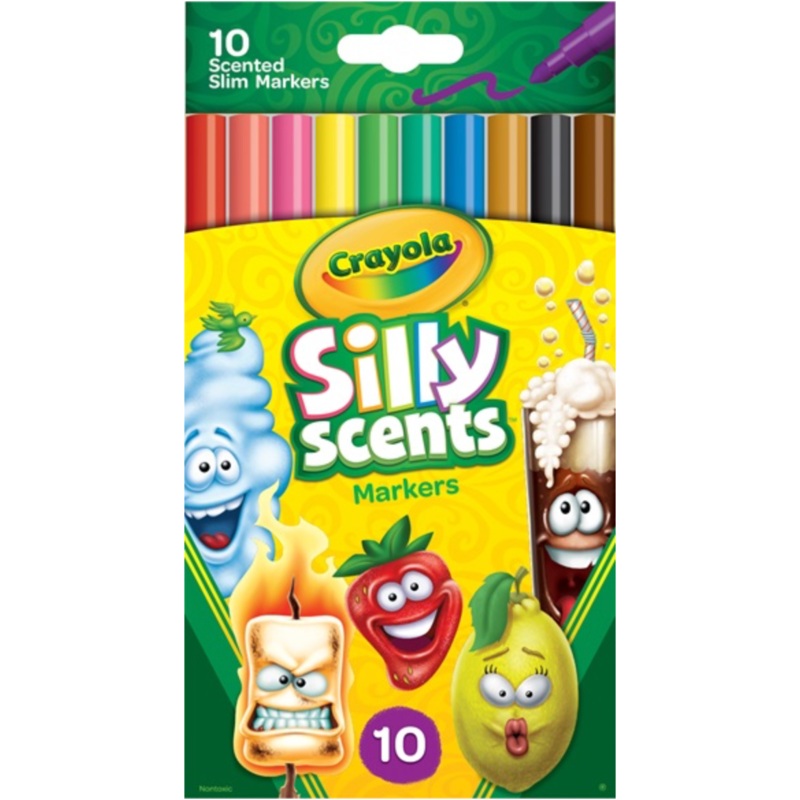 CRAYOLA MARKER SLIM SILLY SCENTS 10 PK