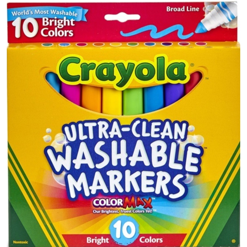 CRAYOLA MARKER ULTRA CLEAN BRIGHT 10PK