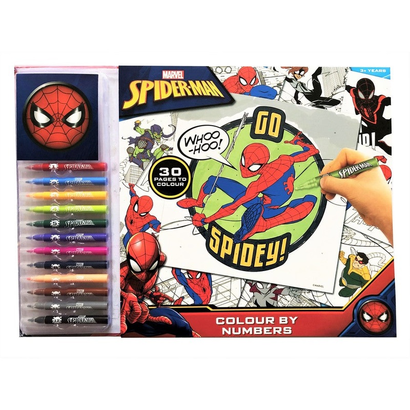 COLOR BY NUMBERS SPIDERMAN