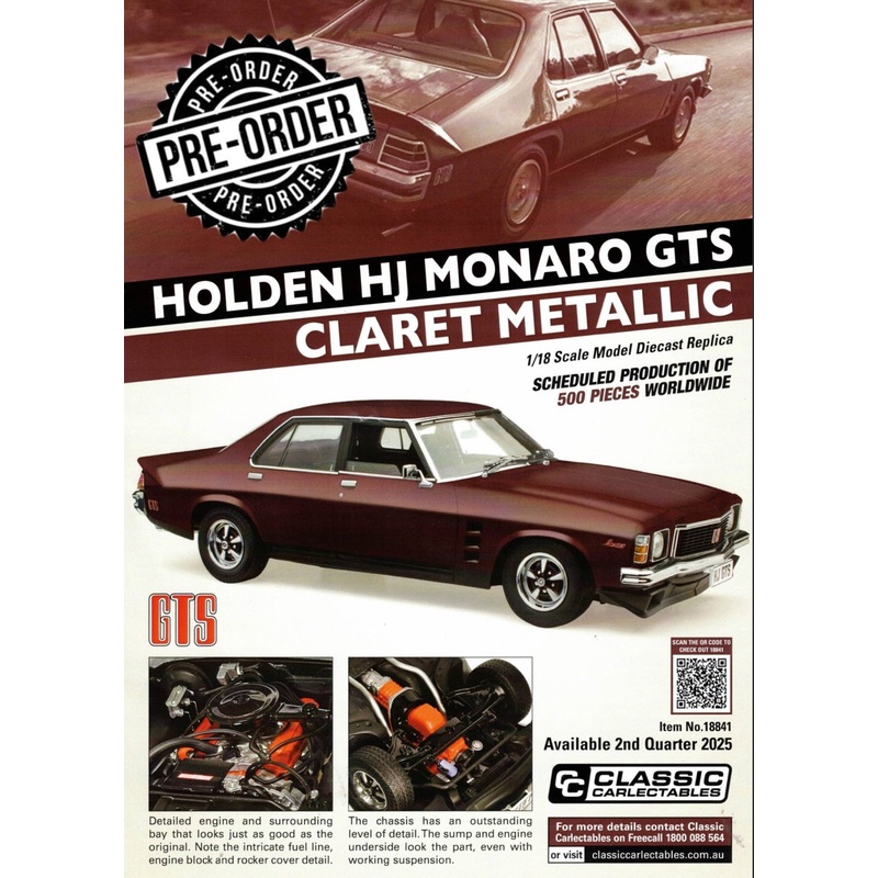 1:18 Holden Hj Monaro Claret Metallic