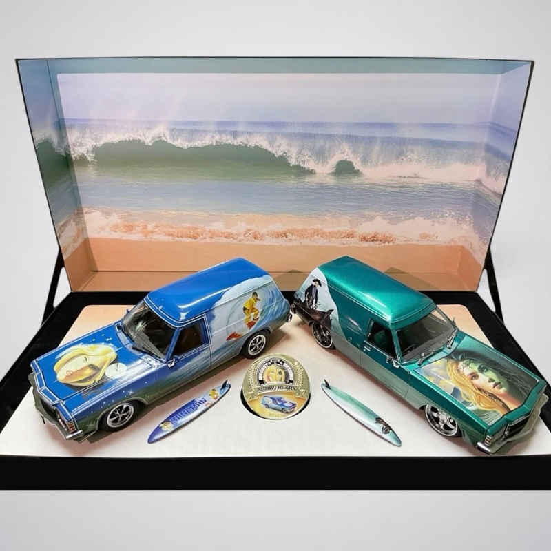 1:24 HOLDEN HJ PANEL VAN TWIN SET 50TH