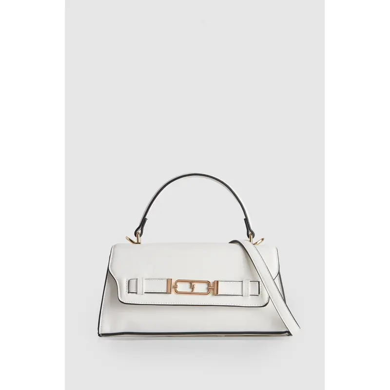 Belt Logo Top Handle Bag