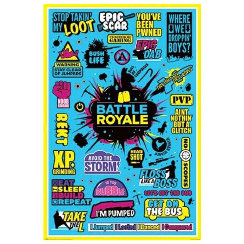 Affiche infographique de la bataille Royale
