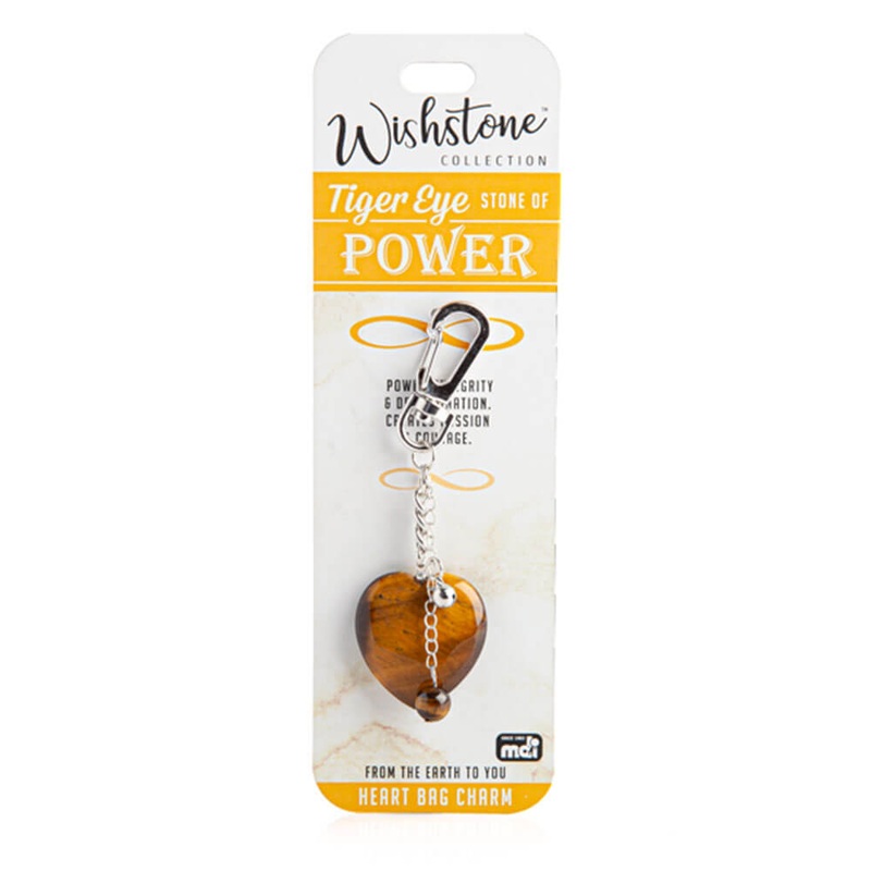 Collection de Wishstone Tiger Eye Heart Bag Charme