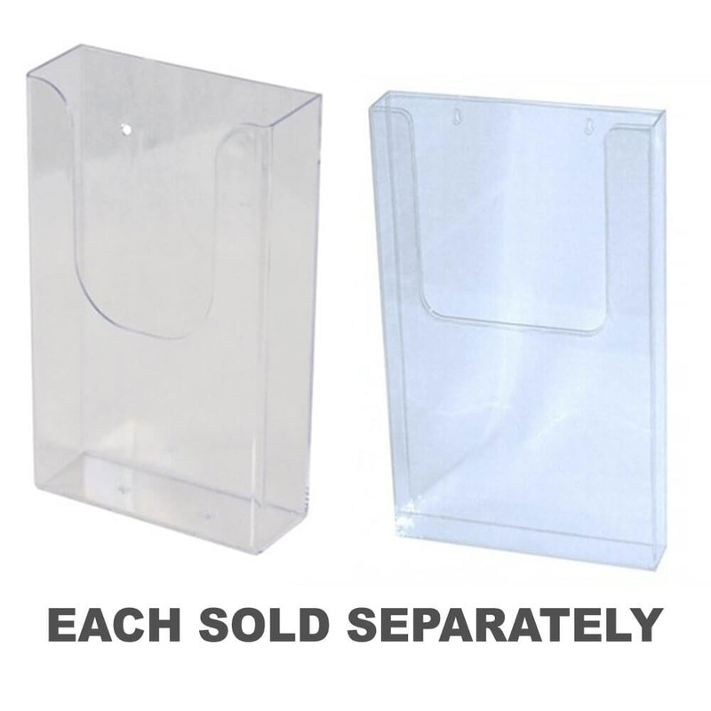 Dflecto Portrait Wall Mount Brochure Holder (Clear)