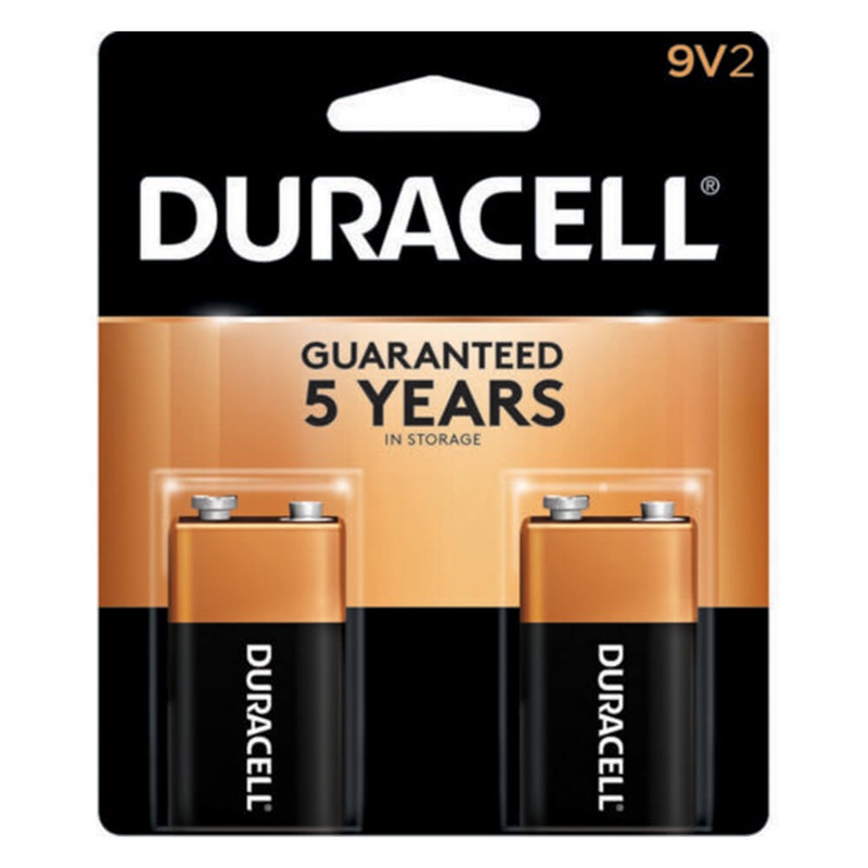 Duracell MN1604B2Z Copper Top Alcaline 9V Batterie 2PK