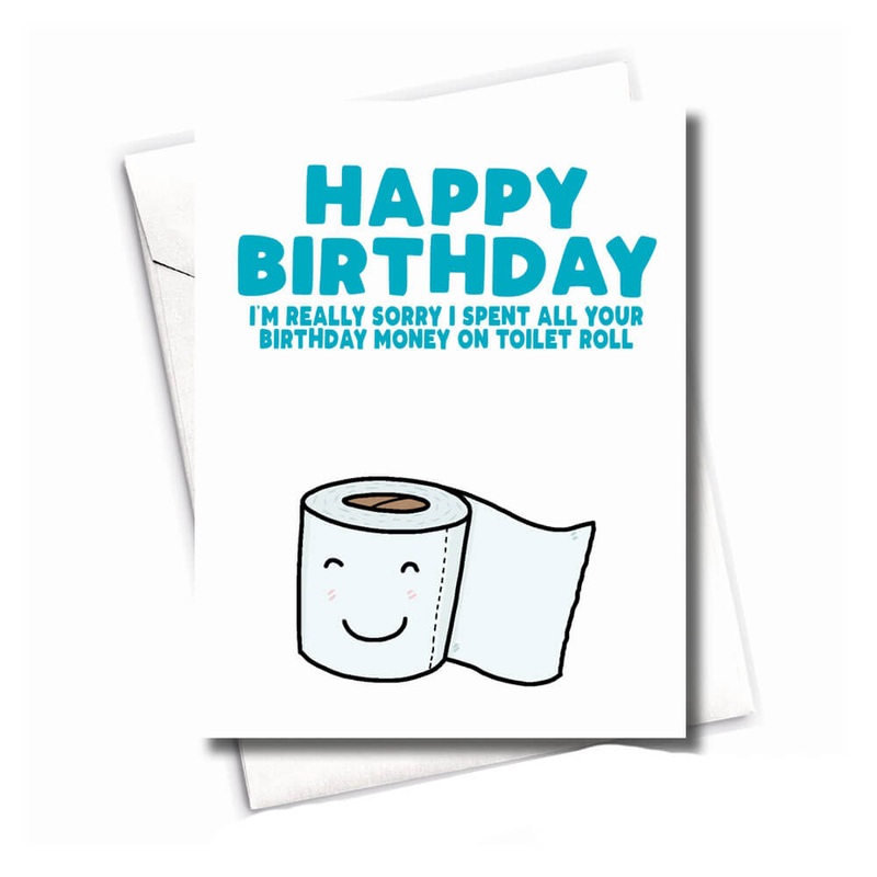 Sentiments sales de la carte de stockage de Toliet Roll